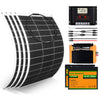 Wohnmobile 130Wp 260Wp 390Wp 520Wp 12V Komplettset Solaranlage mit 130Wp Semi-Flexibles Solarmodul+Lithium Speicher