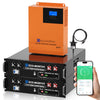 Notstrom-Set 5,12 kWh/10,24 kWh mit 48V 100AH Lithiumbatterie und 5000W All-in-One-Wechselrichter