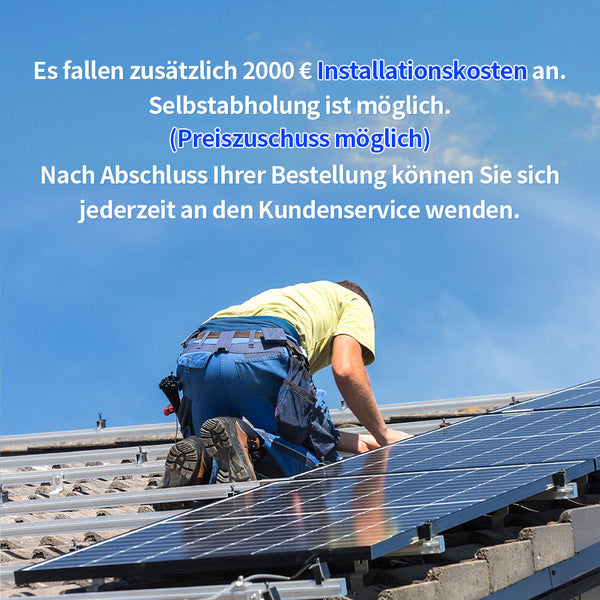 5KW Hybrid inverter und 48V 10KWH Speicher PV Akku Wandmontage, 48V 2580W Netzgekoppeltes Kit(6*430W Solarpanel)