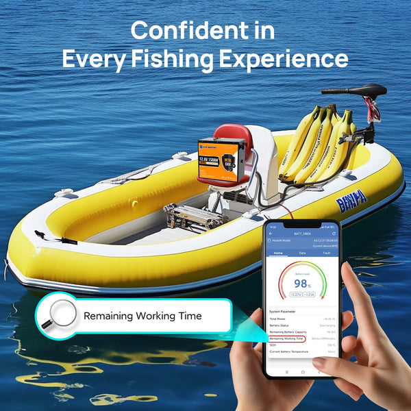 12V 150Ah LiFePO4 Lithium batterie mit Bluetooth und Untertemperaturschutz