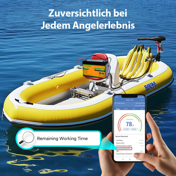 12V 150Ah LiFePO4 Lithium batterie mit Bluetooth