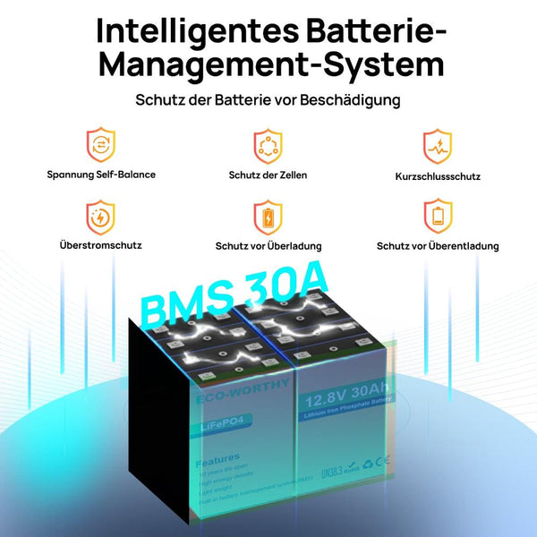 12V 30Ah LiFePO4 Lithium Batterij
