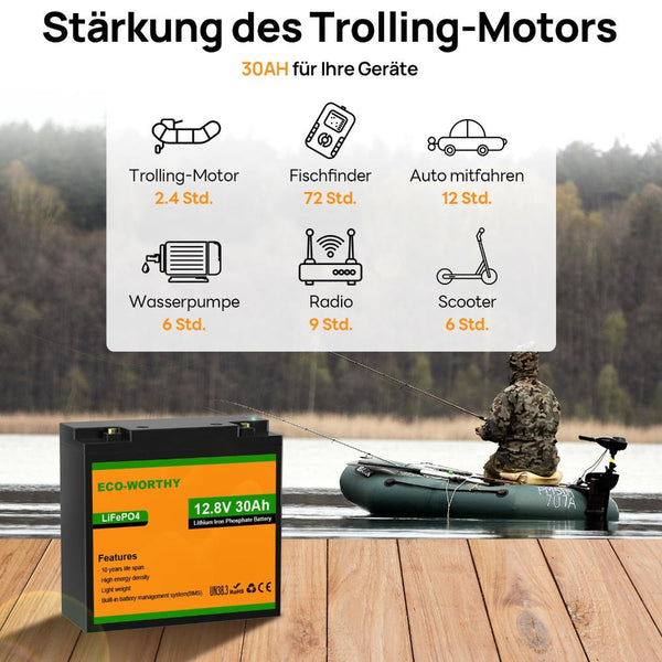 12V 30Ah LiFePO4 Lithium Batterie