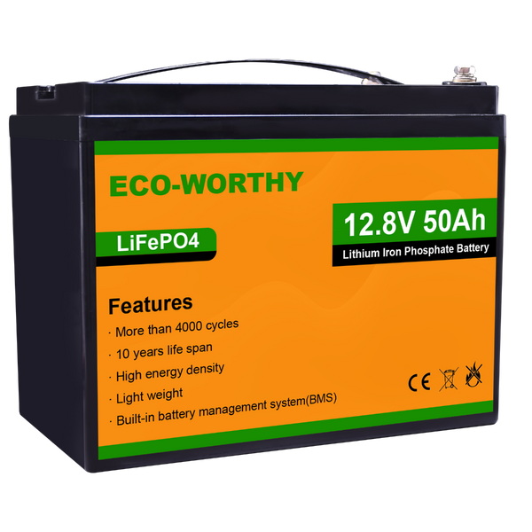 12V 50Ah LiFePO4 Lithiumbatterij