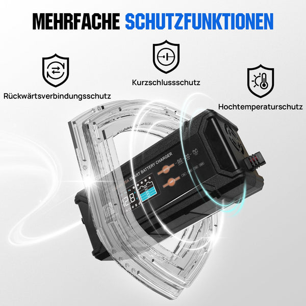 20A 12V/24V intelligentes Batterieladegerät mit LCD-Display für die meisten Batterien