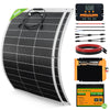 Wohnmobile 130Wp 260Wp 390Wp 520Wp 12V Komplettset Solaranlage mit 130Wp Semi-Flexibles Solarmodul+Lithium Speicher