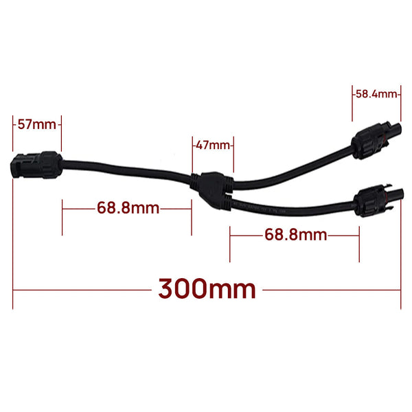 Photovoltaik Y-Verteiler 4mm² mit MC4 Stecker MFF&FMM
