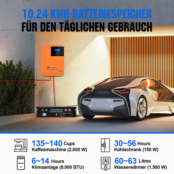 48V 2340W (12 x Bifazial 195 W) Komplettes MPPT-Off-Grid-Solarkit