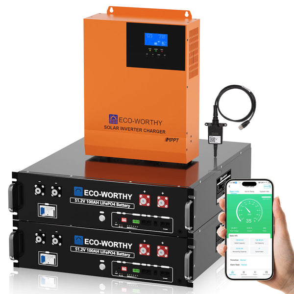 48V (51,2V) 100Ah Server-Rack-Batterie, 5,12kWh Lithium-Batterie, 3U-Größe, mit Bluetooth und WLAN