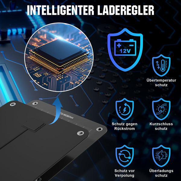 5Wp 10Wp Tragbares Solar-Erhaltungsladegerät für 12V-Batterien in Auto & Boot