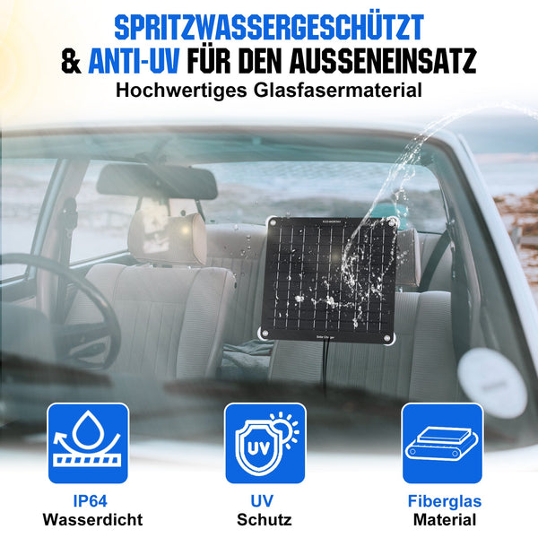 5Wp 10Wp Tragbares Solar-Erhaltungsladegerät für 12V-Batterien in Auto & Boot