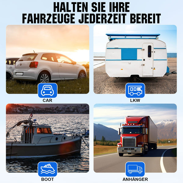 5Wp 10Wp Tragbares Solar-Erhaltungsladegerät für 12V-Batterien in Auto & Boot