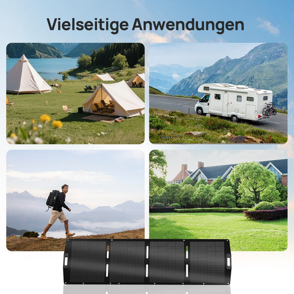 ECO-WORTHY 200Wp 12V Opvouwbare Zonnepaneeltas Pro voor Camping, RV
