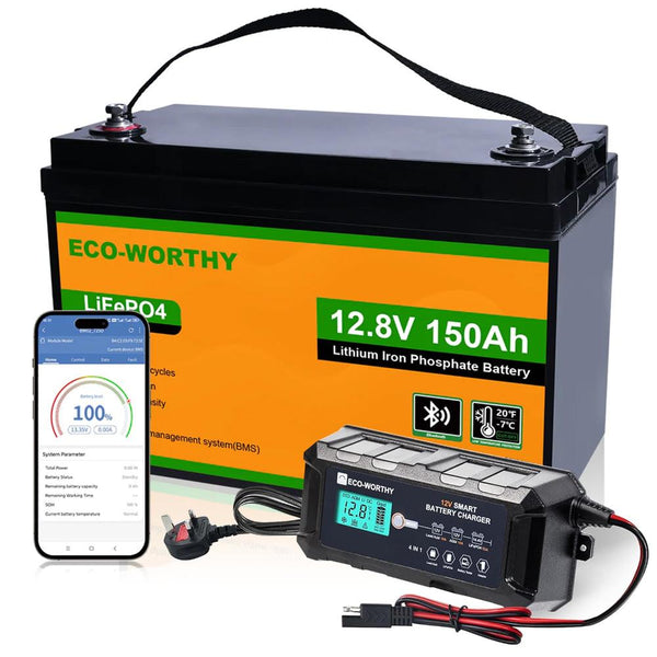 12V 150Ah LiFePO4 Lithium batterie mit Bluetooth
