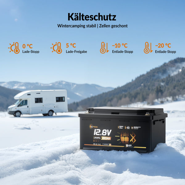 Lithink 12V 100Ah H190 LiFePO4-accu met Bluetooth & zelfverwarming, 120A BMS – DIN H8 voor onderstoel in camper