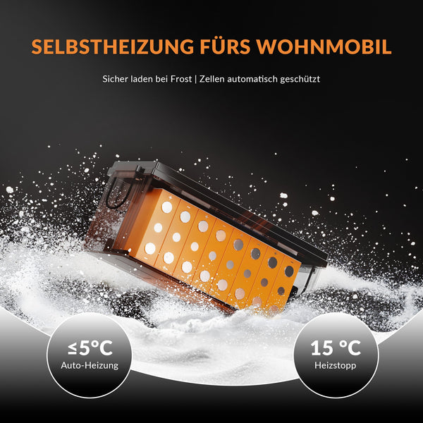 Lithink 24V 100Ah LiFePO4-accu met Bluetooth & zelfverwarming, 150A BMS – voor trollingmotor, camper & zonne-energiesysteem