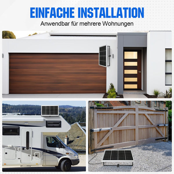 Verbesserte 10W 12V monokristallines Solarmodul Ladegerät Kit mit Erhaltungsladung