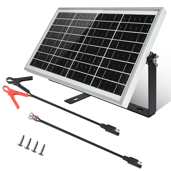 Verbesserte 10W 12V monokristallines Solarmodul Ladegerät Kit mit Erhaltungsladung