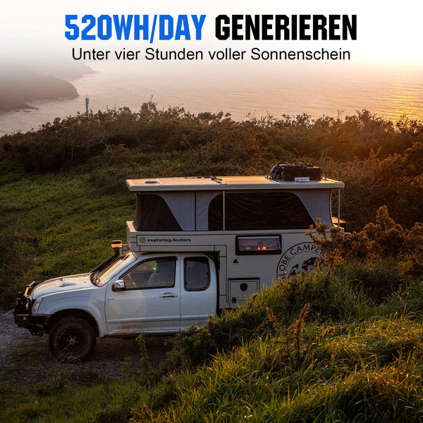 130Wp 12V Flexibles Solarmodul Monokristallin