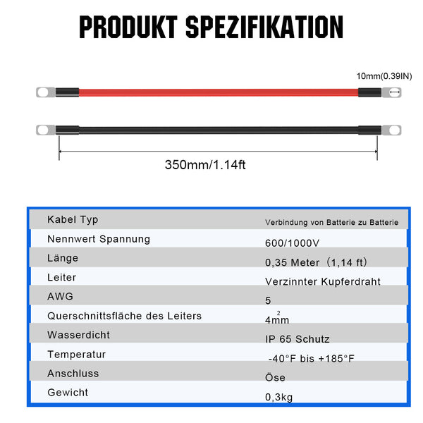 Batterie Verbindungskabel