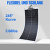 100Wp 12V Flexibles Solarmodul Monokristallin