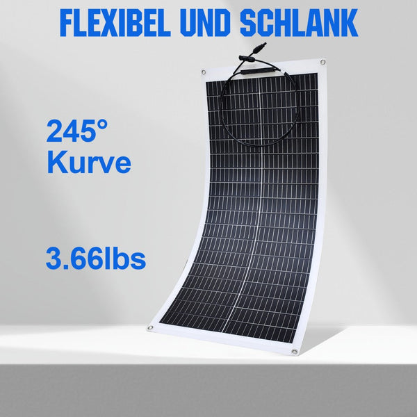 100Wp 12V Flexibles Solarmodul Monokristallin