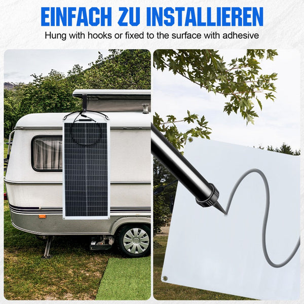 100Wp 12V Flexibles Solarmodul Monokristallin