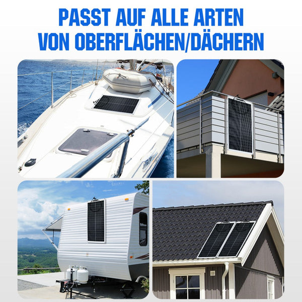 100Wp 12V Flexibles Solarmodul Monokristallin