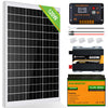 120Wp 240Wp 12V Komplettset Solaranlage mit 0,6kWh Lithium Speicher+600W Wechselrichter