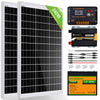 120Wp 240Wp 12V Komplettset Solaranlage mit 0,6kWh Lithium Speicher+600W Wechselrichter
