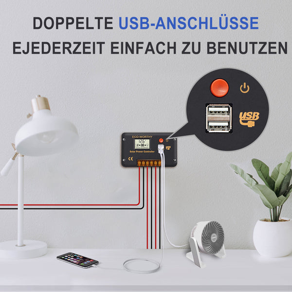 PWM Solarladeregler 30A 12V/24V Aus zweiter Hand