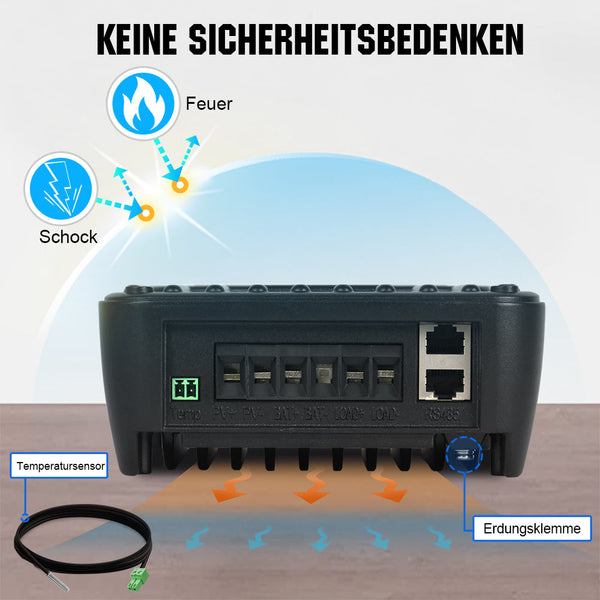 MPPT Zonne-energie laadregelaar 40A 12V/24V