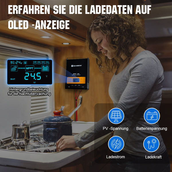 MPPT Solarladeregler 60A 12/24/36/48V