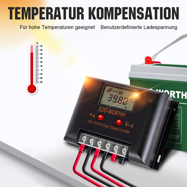 PWM Solarladeregler 60A 12V/24V