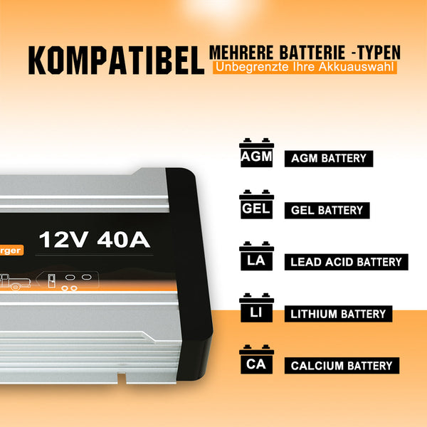 12V 20A & 40A MPPT DC naar DC Batterijlader voor 12V LiFePO4, Loodzuur, SLA, Gel, AGM en Calcium Batterijen