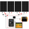 480Wp 12V (4x120Wp) Komplettset MPPT Solaranlage mit 1,2kWh Lithium Speicher+1,1kW Wechselrichter