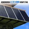 680Wp 12V (4x170Wp) Komplettset MPPT Solaranlage mit 2,4kWh Lithium Speicher+2kW Wechselrichter