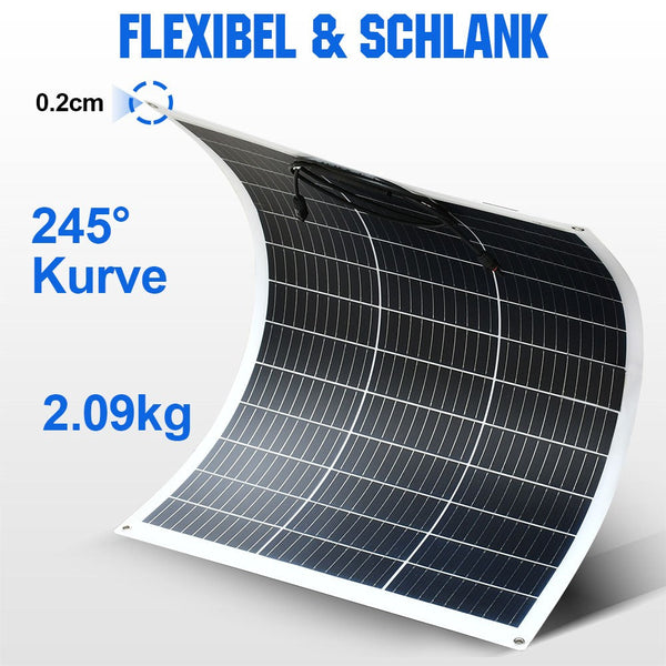 130Wp 12V Flexibles Solarmodul Monokristallin