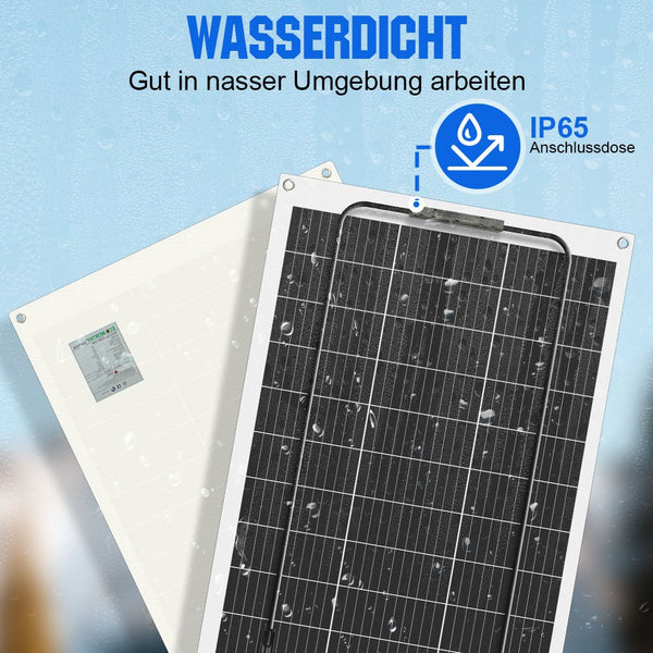 130Wp 12V Flexibles Solarmodul Monokristallin