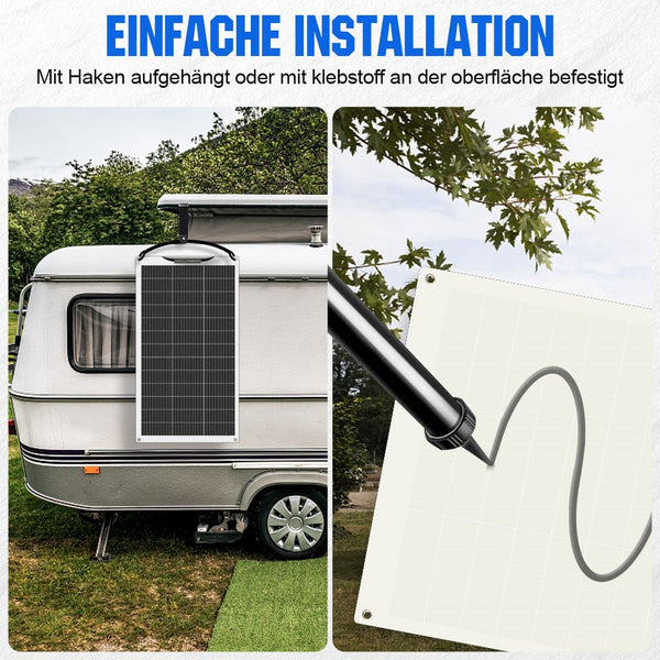 130Wp 12V Flexibles Solarmodul Monokristallin