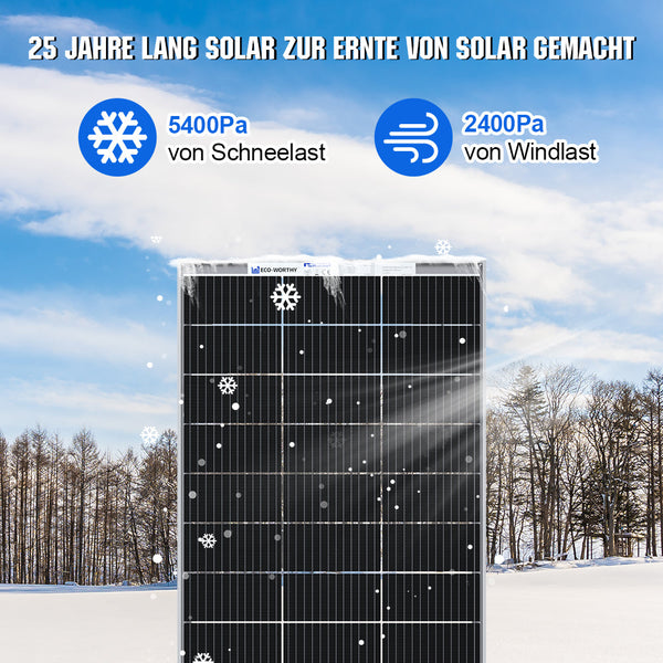 Bifaziale 195Wp 12V Solarmodul Monokristallin