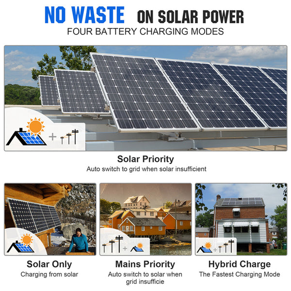 3000W 24V All-In-One Kombigeräte Solar Wechselrichter und Laderegler 60A