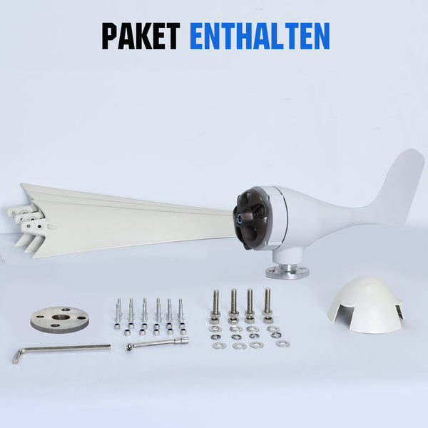 Windkraftanlage Generator 400Wp 12V/24V mit 40A Hybrid Controller