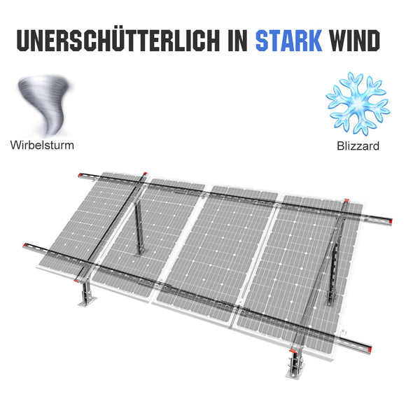 Verstellbare mehrteilige Solarmodul Montagehalterungen für 1-4 Stück Solarmodule