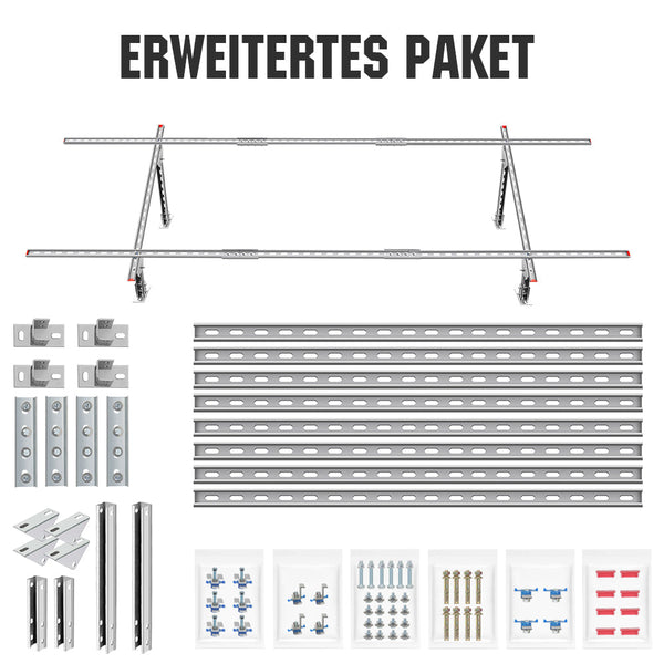 Verstellbare mehrteilige Solarmodul Montagehalterungen für 1-4 Stück Solarmodule