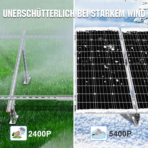 Verstellbare mehrteilige Solarmodul Montagehalterungen für 1-4 Stück Solarmodule
