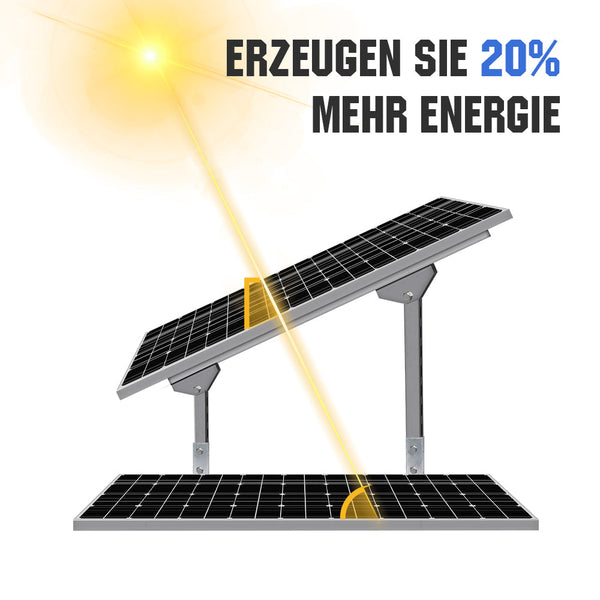Verstellbare mehrteilige Solarmodul Montagehalterungen für 1-4 Stück Solarmodule