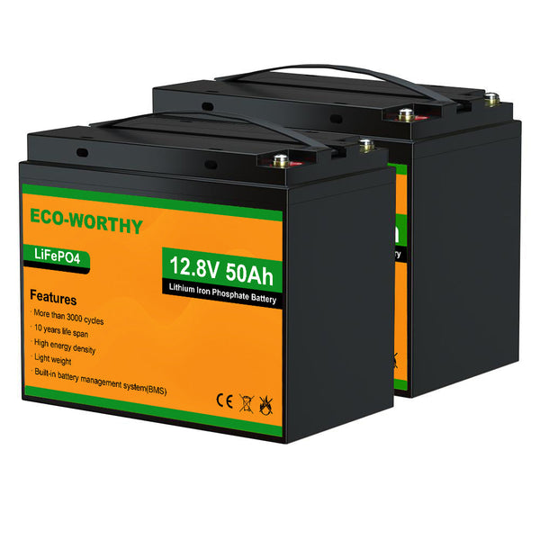 12V 50Ah LiFePO4 Lithiumbatterij