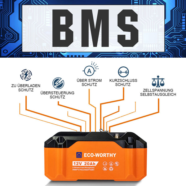 12V 20Ah tragbarer LiFePO4 Lithium Batterie