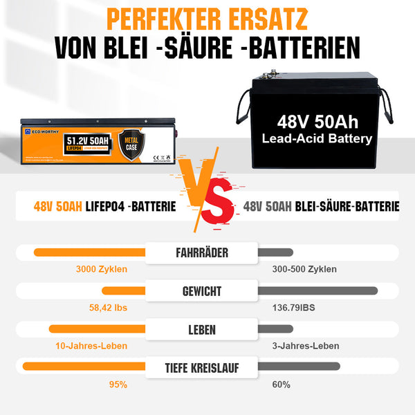 48V 50Ah LiFePO4 Lithium Batterie